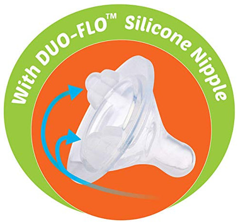 Avima 12 oz Anti Colic Infant Bottles, BPA Free, Wide Neck with Fast Flow Nipples (Set of 3)