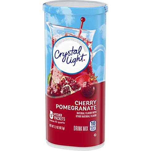 Crystal Light Sugar-Free Cherry Pomegranate Naturally Flavored Powdered Drink Mix 5 Count Pitcher Packets