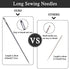 20 Pack Long Sewing Needles, Embroidery Needles Large Eye Stitching Needles, 6.8 inch/17.5 cm Long Needle, Upholstery Needles for Quilting Darning Bead Loom Beading Doll Making Sewing Art Crafts