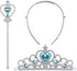 Tacobear Princess Dress Up for Little Girls Crown Cape Jewelry Halloween Costume Accessories Set for Kids Age 3-6 Years