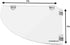 Homakover Set of 2 Corner Shower Caddy Acrylic Corner Floating Shelves, Round End Wall Mounted Bedroom, Bathroom Shelf, Storage Organizer for Toilet, Office, Living Room and Kitchen (8 Inch, Clear)