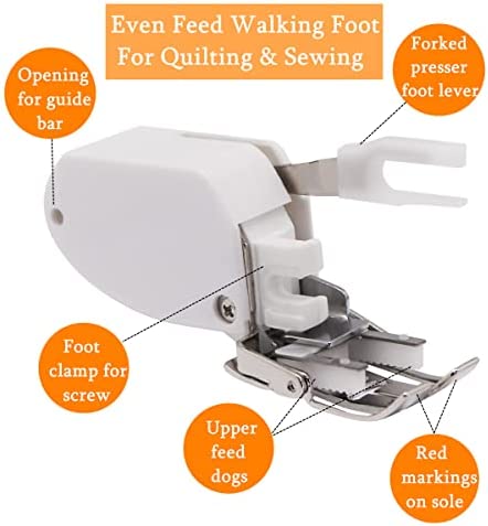 YEQIN Even Feed Walking Foot Sewing Machine Presser Foot SA140 for Brother Sewing Machine