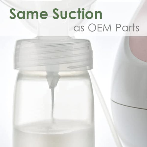 2X 17 mm Maymom Wide Neck Pump Parts Compatible with Spectra S1/S2 Pumps; Incl Wide Mouth Flanges; Not Original Spectra Flange; Replaces Spectra Shield (Two Small Flanges)