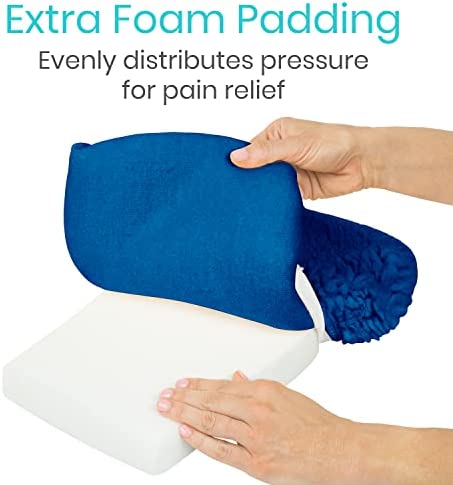 Vive Knee Scooter Pad Cover - Plush Adult Sheepskin Memory Foam Cushion, Walker Accessory for Knee Roller, Padded Accessories, Leg Cart Improves Comfort During Injury, Fits Most Knee Scooters