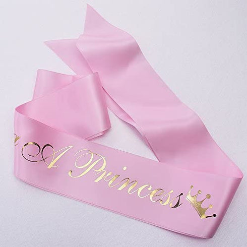 "Growing a Princess" Sash - Baby Shower Sash Princess Baby Shower Baby Sprinkle (Pink & Gold)