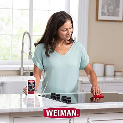 Weiman Glass Cooktop Heavy Duty Cleaner & Polish - Shines and Protects Glass/Ceramic Smooth Top Ranges with its Gentle Formula - 10 Oz., Clear