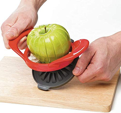 PrepWorks by Progressive Dishwasher Safe 16-Slice Thin Apple Slicer and Corer with Attached Safety Cover
