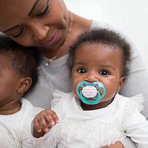 Dr. Brown's Advantage Symmetrical Pacifier with Air Flow - Pink Glow-in-the-Dark - 3-Pack - 6-18m