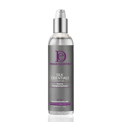 Design Essentials Professional Grade Silk Essentials Heat Protectant Strengthening Serum For Relaxed & Natural Hair, 4 Fl Oz
