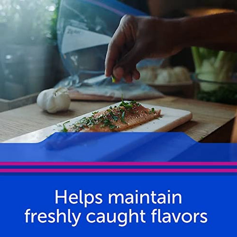 Ziploc Two Gallon Food Storage Freezer Bags, Grip 'n Seal Technology for Easier Grip, Open, and Close, 10 Count