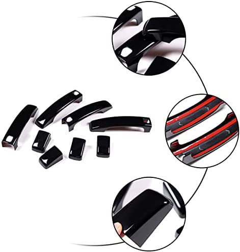 Gloss Black Door Handle Cover Trim for Land Rover Range Rover Sport 2010-2013 / Discovery 4 LR4 2009-2016 with 4 Smart Keyhole