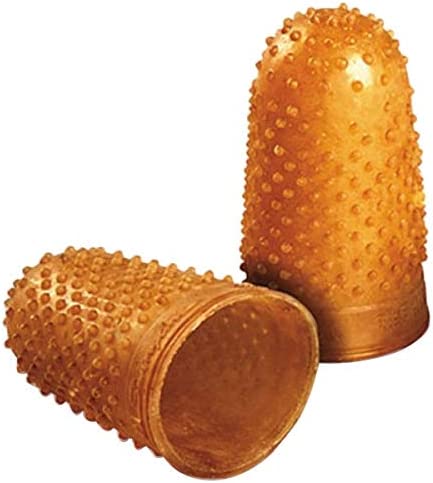 Swingline 54031 Rubber Finger Tips, Small, 9/16-Inch Diameter, 12/BX, Amber