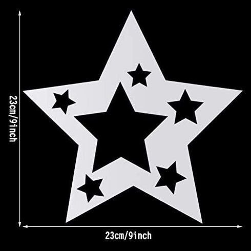 12 Pieces Chalk Stencils Set Sidewalk Plastic Stencils Drawing Stencil Template Geometry Shape Stencils for Arts and Crafts