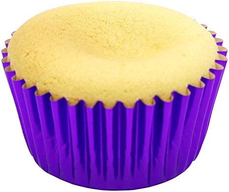 Mombake Standard Purple Foil Cupcake Liners Muffin Baking Cups for Party and More, 100-Count
