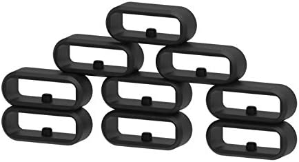 6-Pack Fastener Rings Compatible with Fitbit Versa 4/Versa 3/Versa 2/Versa/Sense/Sense 2/Versa Lite/Versa SE Band Keeper, Silicone Replacement Watch Band Loop/Holder/Retainer