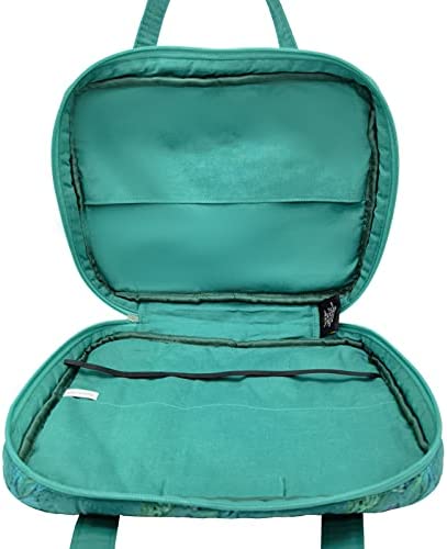 DIWI Quilted Bible Cover Extra Large Sizes 11.25 X 8.25 X 2.75 Inches Bible Tote Good Book Case Teal Color (XL, C2 Butterfly Green)