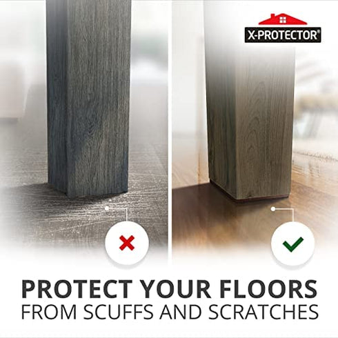 X-PROTECTOR Non Slip Furniture Pads – 24 Premium Furniture Grippers 1 1/2"! Best SelfAdhesive Rubber Feet Furniture Feet – Ideal Non Skid Furniture Pad Floor Protectors – Keep Furniture in Place!