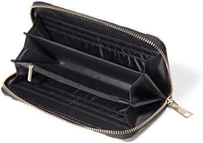 VISATER Leopard Print Wallets for Women Ladies Long Cheetah Animal Zipper Purse Card Case