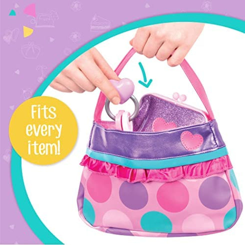 Play Circle by Battat – Princess Purse Style Set – Pretend Play Multicolor Handbag and Fashion Accessories – Toy Makeup, Keys, Lipstick, Credit Card, Phone, and More for Kids Ages 3 and Up (8 pieces)
