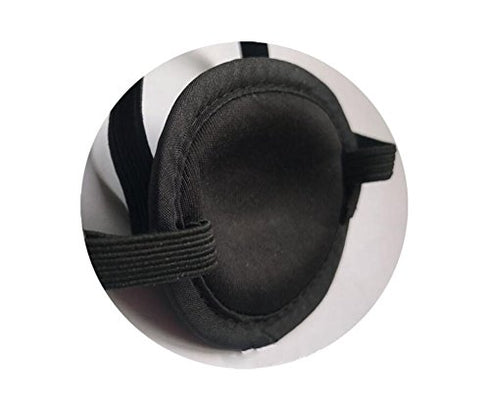 UPSTORE 1PCS Black Unisex Concave Shape Single Eyepatch Amblyopia Corrected Visual Acuity Recovery Eye Patch Cover Pads with Adjustable Strap for Lazy Eye/Amblyopia/Strabismus (L)