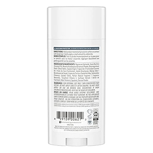 Schmidt's Aluminum Free Natural Deodorant for Women and Men, Charcoal & Magnesium with 24 Hour Odor Protection, Certified Natural, Vegan, Cruelty Free, 1.7 Oz (Pack of 2)