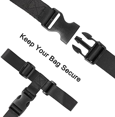 Luggage Straps,Two Add a Bag Suitcase Strap Belt,Adjustable Travel Attachment Accessories for Connect Your Three Luggage Together - 2 Pack(Black)
