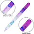 3 Pack Glass Nail File, EAONE Crystal Nail Files with Case Gradient Colorful Printed, Two Sided Etched Filing Surface Finger Nail Files, Professional Manicure Nail Care Czech Glass File