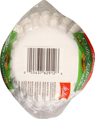 Melitta Junior Basket Coffee Filters White 100 Count