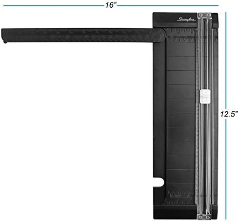 Swingline Paper Cutter for Scrapbooking, 12 Inch, Titanium Manual Paper Trimmer & Slicer with Security Safeguard & Side Ruler, Portable Straight Edge Cutter for Large & Small Craft, Photo & Card