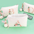 PARBEE Floral Initial Canvas Makeup Bag Zipper Cosmetic Pouch with Keychain, Monogrammed Gift for Girls Women Mom Teacher Birthday Valentine's Day Mother's Day Bridal Shower