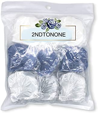 900PCS Navy Blue Silver White Artificial Flowers Silk Rose Petals Flower Girl Scatter Petals for Wedding Bridal Shower Aisle Centerpieces Table Confetti Boy Baby Shower Graduation Party Decoration