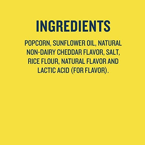 SkinnyPop Popcorn, Gluten Free, Non-GMO, Healthy Snacks, Skinny Pop Dairy Free White Cheddar Popcorn Snack Packs, 0.65 Oz Individual Size Snack Bags (6 Count)