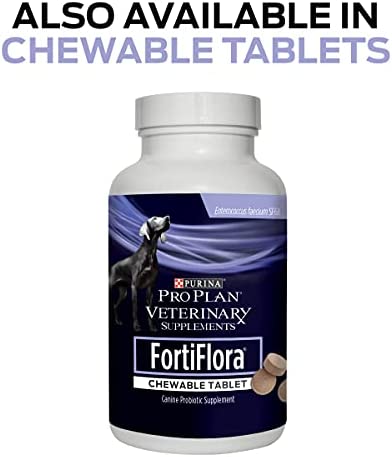 Purina FortiFlora Probiotics for Dogs, Pro Plan Veterinary Supplements Powder Probiotic Dog Supplement – 30 ct. box