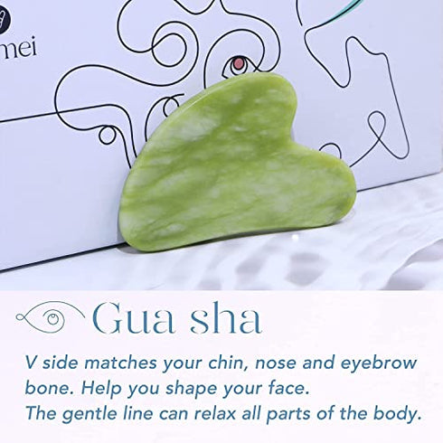 Ice Roller for Face and Gua Sha Facial Tools, BAIMEI Ice Face Roller Reduces Puffiness Migraine Pain Relief-Pink