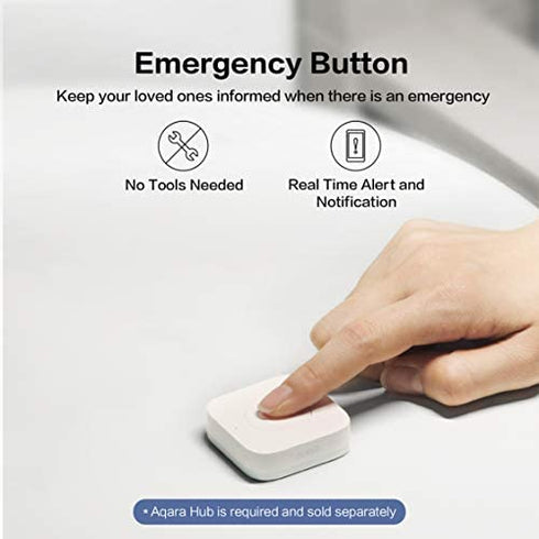 Aqara Wireless Mini Switch, Requires AQARA HUB, Zigbee Connection, Versatile 3-Way Control Button for Smart Home Devices, Compatible with Apple HomeKit, Works with IFTTT