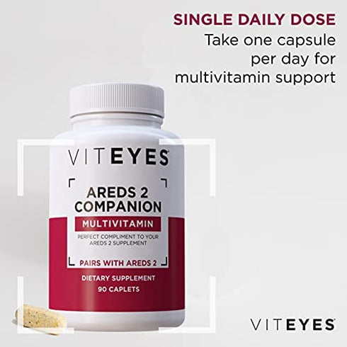 Viteyes Classic AREDS 2 Companion Multivitamin Supplement, Comprehensive Multivitamin Formula for AREDS 2 Users, 90 Capsules