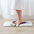 JOEKAORY Bath Mat Elegant Tulip Purple Flower Memory Foam Bath Mats Non Slip Soft Absorbent Bath Rugs Rubber Back Runner Mat for Kitchen Bathroom Floors 15.7" X 23.5", White