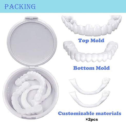 Denture Teeth Temporary Fake Teeth for Snap on Instant & Confidence Smile