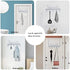 Over The Door 5 Hooks Door Hanger; Over The Door Towel Rack Bathroom Organizer for Hanging Towels Robe Coat Shirt Hat-Silver