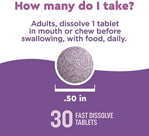 Nature Made Wellblends Elderberry with ImmuneCare, Vitamin D3 and Zinc, with Elderberry Flavor, 30 Fast Dissolve Tablets