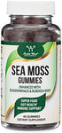 Sea Moss Gummies for Adults Max Strength 3,000mg (60 Irish Sea Moss Gel Gummies Enhanced with Bladderwrack and Burdock Root) Superfood Gummies for Immune Support by Double Wood Supplements