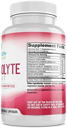 Electrolyte Support Supplement - Helps Support Electrolyte Balance with Vitamin D, Calcium, Magnesium, Sodium, Potassium, Boron and More!