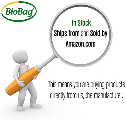 BioBag (USA), The Original Compostable Bag, 3 Gallon, 100 Total Count, 100% Certified Compostable Kitchen Food Scrap Bags, Kitchen Compost Bin Compatible