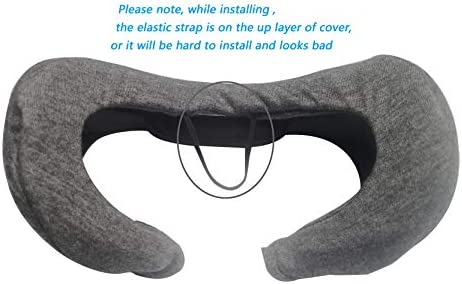 Cotton Covers for Oculus Rift S Headset- Washable & Super Soft -New Version-2 PCS (Gray)
