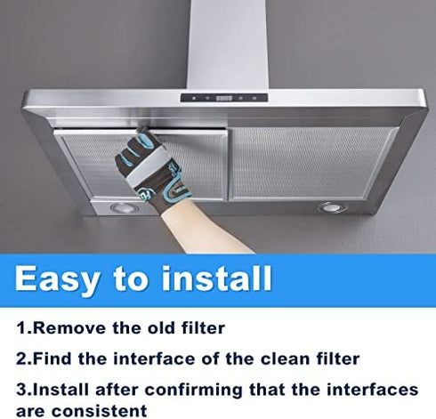 Range Hood Filter Replace Broan Model BPS1FA30, 99010299 -11-3/4" X 14-1/4" X 3/8" for NuTone Allure WS1 QS2 and Broan QS1 30" Range Hoods (2-Pack)