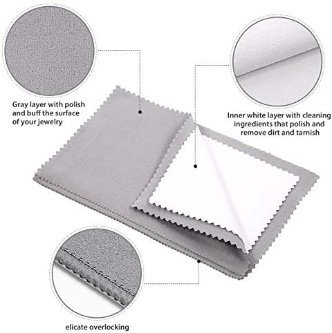 3 Pack Silver Polishing Cleaning Cloth, Keeps Jewelry Clean and Shiny.(1 Pack10'' x 12''+2 Pack 6'' x 8'')