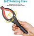 2022Newest Grabber Reacher Tool, 360° Rotating Head, Wide Jaw, 32" Foldable, Lightweight Trash Claw Grabbers for Elderly, Reaching Tool for Trash Pick Up Stick, Litter Picker, Arm Extension (Orange)