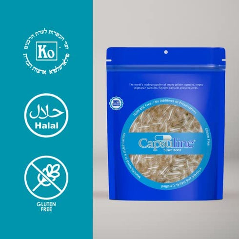 Capsuline Size 4 - Clear Empty Gelatin Capsules - 1000 Count - Empty Gel Pill Capsules - DIY Pure Bovine Pill Capsule filling - Empty Caps - Kosher, Gluten Free and Halal Certified - Non-GMO Certified (Clear)
