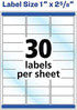 Avery 6521 Glossy Crystal Clear Address Labels for Laser & Inkjet Printers, 1" x 2-5/8", 300 Labels