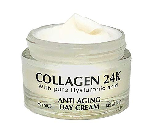 Delfanti-Milano • COLLAGEN 24K • Anti-Aging Day Cream • with pure Hyaluronic Acid • Made in Italy.